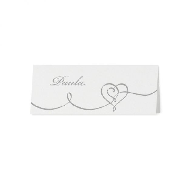 Trouwkaart Tafelkaartje passend bij de trouwkaart met magneetsluiting en hart